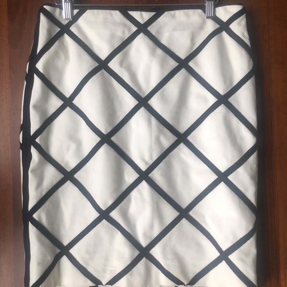 White House Black Market Windowpane Pencil Skirt